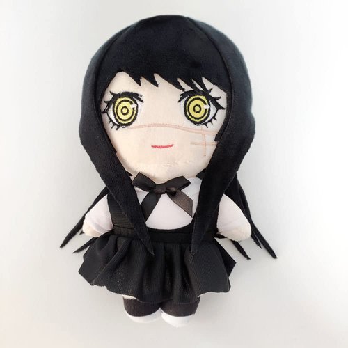 JCvCX Black Hair Girl with Bow tie Plush Toy Anime Plush Figure Stuffed Plushies Plush Doll Soft Plush Pillow