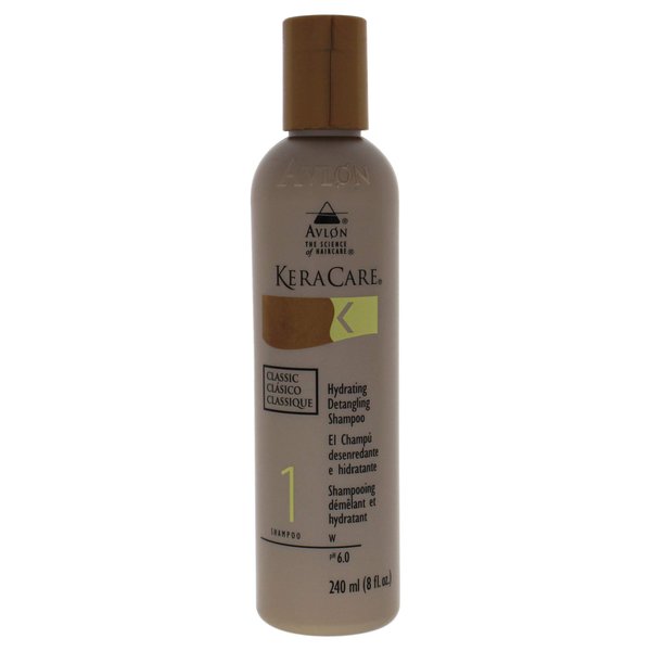 KeraCare Hydrating Detangling Shampoo 8 oz - Moisturize, Detangle and Soften Hair - Remove Excess Oil - Minimize Hair Breakage - Superior Detangling