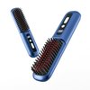 Cordless Hair Straightener Brush with LED Temperature Display, Portable Straightening Brush for Travel, Hot Comb Hair Straightener Comb for Women, USB Rechargeable Fast Charger Anti-Scald