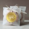 Andaz Press Round Circle Favor Gift Labels Stickers, Metallic Gold Ink, Thank You, 40-Pack, Not Gold Foil, for Invitations Stationery Envelopes