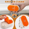 SEOLENZW Cat Brush for Shedding & Dog - 4-in-1 Self-Cleaning Steam Brush for Indoor Cats, Sleek EZ Dog Brush | Safe Gentle Grooming, Portable Pet Hair Solution