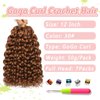 7 Packs Gogo Curl Crochet Hair 12 Inch Short Curly Crochet Hair for Women Water Wave Beach Curl Deep Twist Crochet Braids Synthetic Braiding Hair Extensions (12 Inch, 30#)