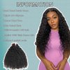 Beauty Queen 16A Raw Hair Water Wave Bundles 14 16 18 Inch 3 Bundles 100% Unprocessed Brazilian Virgin Hair Bundles Deals Quick Weaves Water Curly Hair Extensions Natural Black