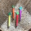 Cute Cactus Tweezer Set (Pack of 4) Slant Tweezers Assorted Set Southwestern Souvenir Gift Tweezer Bundle (Purple, Orange, Pink, Yellow)