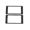 Guyker Flat Metal Humbucker Pickup Mounting Ring Set - Bridge Neck Pickups Cover Frame Replacement Part for Electric Guitar or Precision Bass(2PCS, Black)