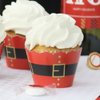 Big Dot of Happiness Jolly Santa Claus - Christmas Party Decorations - Party Cupcake Wrappers - Set of 12
