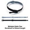Reusable Cable Ties 1/2" x 8" for Cable Management and Organizing Cords - 60 Pack (Black)