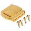 dophee Toggle Catch Lock 0.98"x0.79" Gold Retro Style Iron Hasp Wood Chest Lock Latch Clasp with Screws for Jewellery Box Suitcase Chest Decoration (5-Pack)