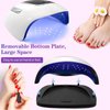 GGUP 320W UV LED Nail Lamp, Professional UV Nail Dryer Light for Gel Nails with 72 Beads, Fast Curing Gel Polish Lamp Auto Sensor 4 Timer Setting Portable Nail Art Drying Tools for Fingernail/Toenail