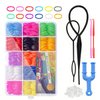 Mini Hair Bands Rubber Bands with Organizer Box, Soft Small Girl Hair Ties, Colorful Baby Rubber Bands Set Hair Tail Tools and Rat Tail Comb for Kid Toddlers, Perfect for Braids, Ponytails Hairstyling