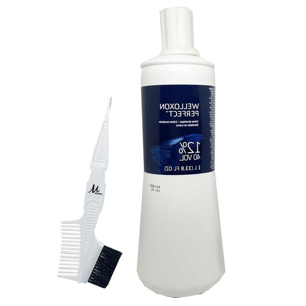 Welloxon Perfect Developer 12% / 40 Vol Koleston Perfect Hair Color Developer Creme 33.8 Fl Oz and M Hair Designs Tint Brush Comb (Bundle)