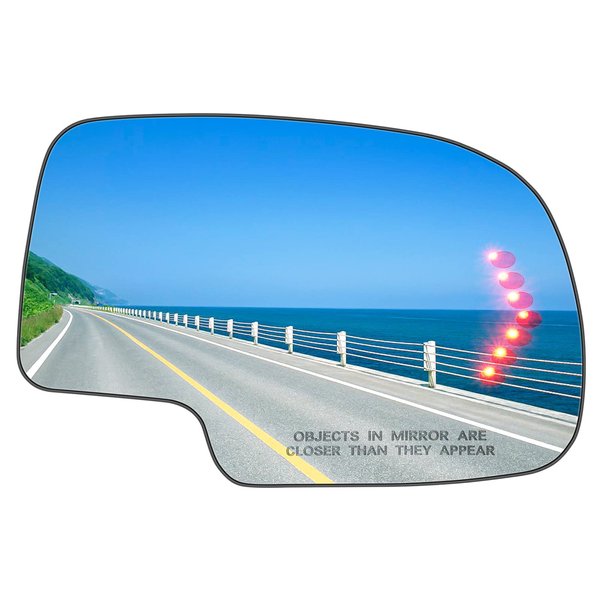 Passenger Right Side Heated Mirror Glass 2003-2006 Cadillac Escalade ESV EXT Chevy Avalanche Silverado Suburban Tahoe for GMC Sierra Yukon Classic 1500 2500 3500 HD for 2 PIN & 4 PIN