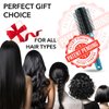 Shop LC Blue Self Cleaning Hair Brush Comb - Detangler Brush Round Brush for Blow Out - Easy Clean Roller Hair Brushes for Women Men Birthday Gifts