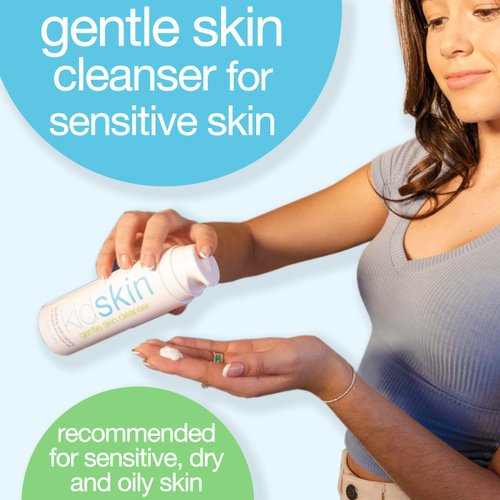 Kidskin Gentle Skin Cleanser for All Skin Types - Face Wash for Kids- Hydrating Facial Cleanser for Teens Girls & Boys - Preteen Face Care for 8 Years Old or Above- Vegan, Cruelty-Free- 5 fl. oz