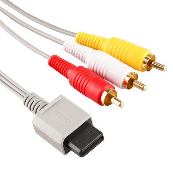 AV Cable for Wii Wii U, Composite Audio Video TV Connector Cable Cord for Nintendo Wii U/Wii