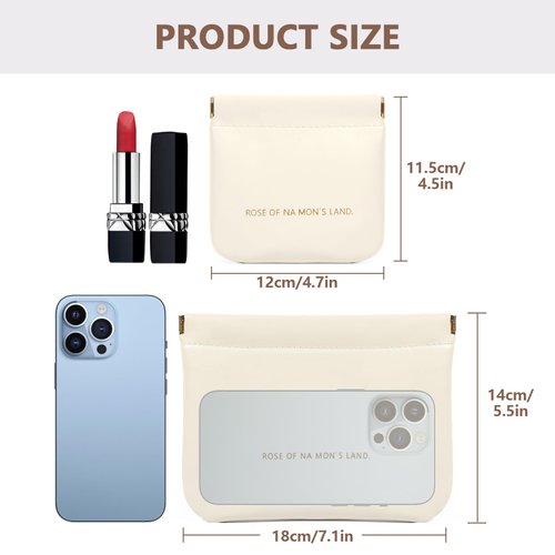 Glitzcharm 4Pcs Small Makeup Bag for Purse, Mini Travel Cosmetic Bags for Women Portable Coin Purse Lipstick Organizer Makeup Pouch (Black and White)