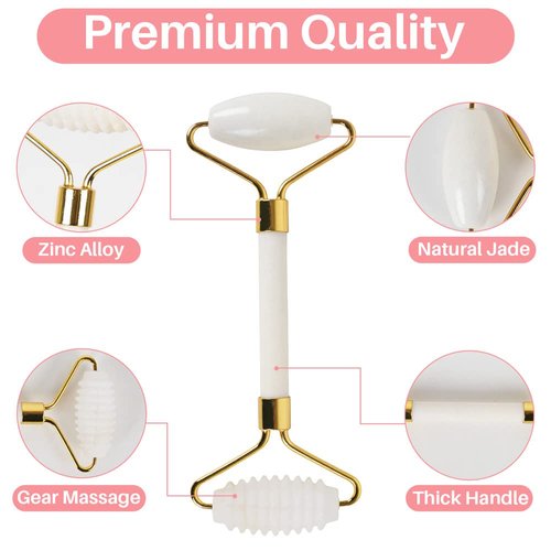 shenghang Jade Roller for Face and Gua Sha Set Face Roller,Facial Beauty Roller Skin Care Tools Massager for Face, Eyes,Forehead Neck, Body Muscle， Relaxing and Relieve Fine Lines and Wrinkles