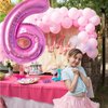 40 Inch Hot Pink Number 5 & Mini Crown Balloon for Birthday Party Decorations, 5th Birthday Party Decorations, Baby Shower Anniversary Balloons Decorations Supplies