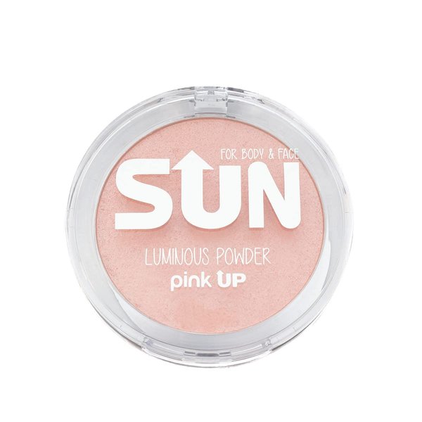 PINK UP Luminous Powder| Highlighter Make Up| HighLight | Powder Illuminator| Provides luminosity to the face| High pigmentation| Luminous finish| Model PKIP07