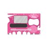 Wallet Ninja 2.0 (Advanced 20-in-1 Multitool, Now With Mirror + Nail File) (Pink)