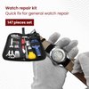 Watch Repair Kit (147 Pieces) - Professional Watch Service Set with Carry Case & User Manual - Battery, Band, Strap, Link Pin, Spring Bar, Back Remover & Replacement - Watch Fixing & Adjustment Tools