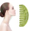 TEONEI Jade Head Comb Massage,Natural Jade Stone Head Therapy Massage Comb,Jade Hair Comb Scalp Massager Comb Scalp Care Massage Tool (3.14X1.57X0.16inch)
