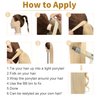 SEGO Ponytail Extension Human Hair 100% Real Human Hair Clip In Wrap Around Long Straight Ponytail With Magic Paste Pony Hairpieces for Women -20 Inch 95g 613 Bleach Blonde