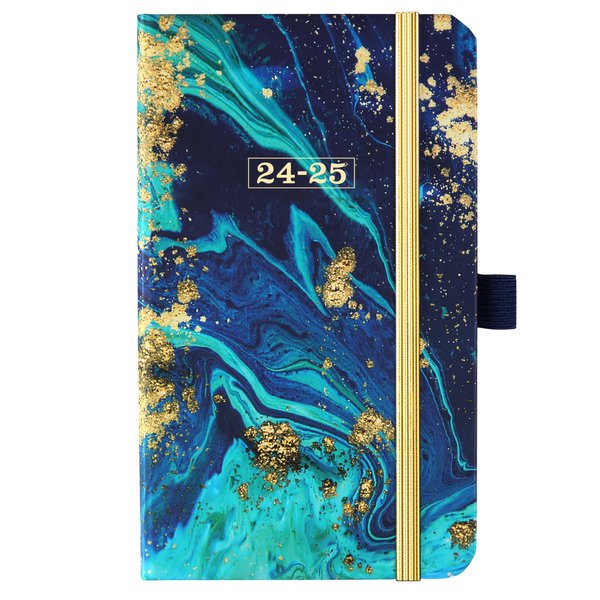 2024-2025 Pocket Planner/Calendar - Weekly & Monthly Pocket Planner 2024-2025, Jul 2024 - Jun 2025, 6.3" x 3.8", Pocket Planner for Purse, Pen Holder, Inner Pocket, Elastic Closure, 2 Bookmarks