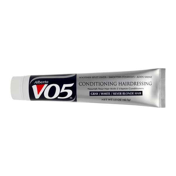 VO5 Alberto Conditioning Hairdressing for Grey White Silver Blonde Hair - Hair Conditioner Styling Product - Smooths Frizz - Brightens Color - 1.5 oz