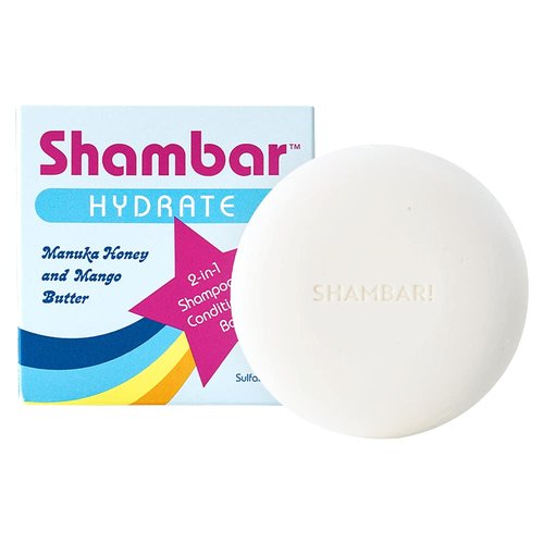 Shambar HYDRATE All Natural Shampoo and Conditioner Bar | Solid Hair Wash with Manuka Honey & Mango | Sulfate Free Color Safe Shampoo Bar for All Hair Types (100g)