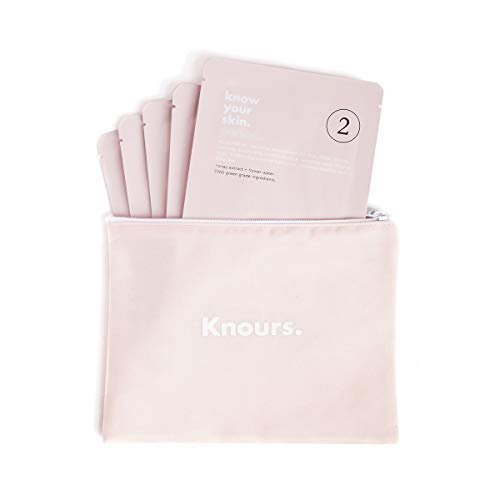 Knours. Nourishing & Hydrating Mask, Rose Water Toning Rejuvenating Facial Nourishing Clean Beauty (5 Count)