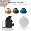 Clinuse Aluminum Foils Lids Seals to Reuse Nespresso Capsules Coffee Pods, Compatible with Nespresso Vertuoline Vertuo, 100Pcs Reuse Coffee Pods Cover Seals (61mm, Grey)