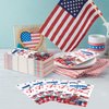100 Pcs 4th of July Napkins Decorations, Disposable Vase Flower Patriotic Memorial Paper Guest Napkins, Red White and Blue Decorative Hand Towels for Independence Veterans Memorial Day Party Supplies