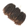 Ombre Spring Twist Hair 8Inch Crochet Braids Short Curly Synthetic Braiding Hair Extensions Low Temperature Fiber 30Strands /pack 3packs sale (T27)