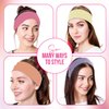 Styla Hair Headbands for Women Stretch Fashion Jersey Headbands 10 Pack Non-Slip Head Wraps Great for Spa, Sports, Yoga, Pilates, Running, Gym Headband, Workouts - Pastel Light
