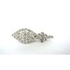 Generic Small clear crystal oval flower alligator hair clip for fine thin hair