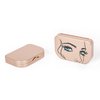 Eyelash Storage Case Lash Case Organizer With Makeup Mirror Frame Box, Magnetic False Eyelashes Case Eyelash Packaging Travel Case Eyelash Bag(Champion Gold)
