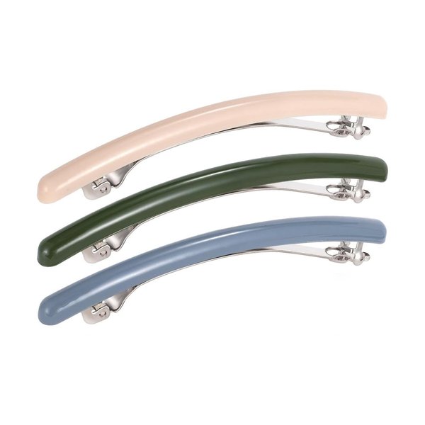 3Pcs Hair Barrettes Clips for Women Thin Fine Hair, French Barrette Hair Clips, No Slip Flat Hair Clip Hair Pins Claw Clasps Hair Styling Accessories for Short Medium Long Hair Clips and Barrettes