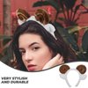 balacoo 7pcs Goat Ears Headband - Furry Sheep Ears Headband for Women Girl Makeup Headbands, Cute Goat Horns Headband for Party Supplies Winter Womens Headbands