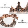 Lurrose Baroque Queen Crown Bride Wedding Vintage Rhinestones Crown Headdress Hair Accessory for Women Prom Halloween Pageant
