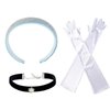 Women's Princess Headband Choker Long Gloves Set Halloween Costume Accessories for Cinderella