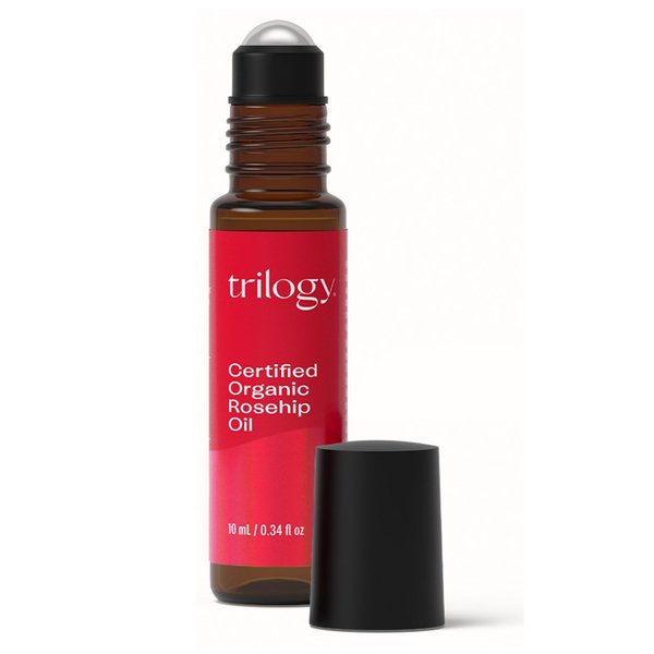 Trilogy Certified Organic Rosehip Oil - Pure Rosehip Oil Reduces the Appearance of Wrinkles, Scars, Stretchmarks and Evens Skin Tone, 0.34 oz (10 ml)