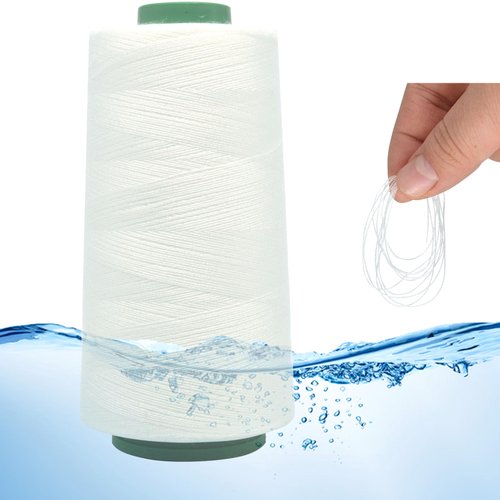 1000m Water-Soluble Thread Spool,Water Soluble Yarn Dissolves Quickly in Water,White Dissolvable Thread,Biodegradable Eco-Friendly Quilting,for Clothes Security Labels,Anti-Theft Labels,Security Tags