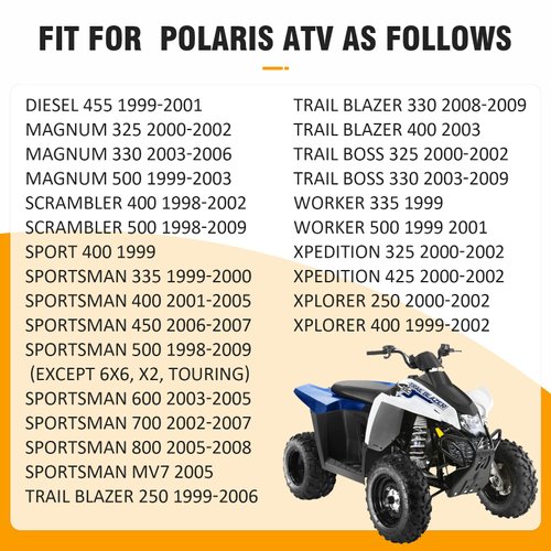 M MATI Rear Brake Master Cylinder for Polaris Sportsman Scrambler Magnum Trail Blazer Trail Boss Xpedition Xplorer 500 450 425 400 335 330 325 250 600 700 800 1910301 1910311 1910791 1910790 1911113