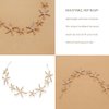 Ainvhh Mermaid Starfish Headband Rhinestone Bridal Hair Accessories Star Headpiece with Hair Clip Beach Wedding Hair Accessories for Brides and Bridesmaids (Gold)