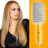 GK HAIR Global Keratin Professional Curved Vented Brush 2.5 Inch for Blow Drying Styling Detangling Vent Brush with Pin Bristles & Non Slip Grip for Long Curly Tangled Straight & Thick Hair - Unisex
