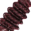 REMY HAIR Human Hair Bundles Red Deep Wave Bundles Colored #99j Burgundy Deep Weave One Bundle 18 Inch Brazilian Virgin Human Hair Extensions for Black White Women