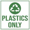 Square Plus Plastics Only Wall or Door Sign | Eco-Friendly Recycling - Medium