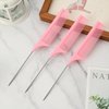 3Pcs Rat Tail Comb Parting Comb，Steel Pin Rat Tail Carbon Fiber Heat Resistant Teasing Combs with Stainless Steel Pintail for Hair Rat tail Combs Salon，Hair Combs for Women(Pink)