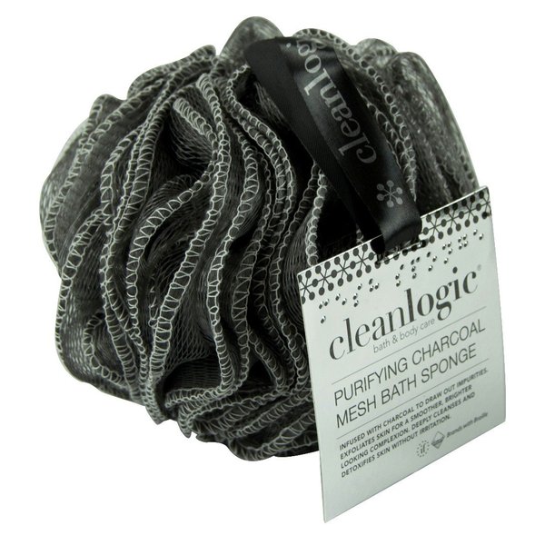 Clean Logic Purifying Charcoal Mesh Bath Sponge (2 Pack)2